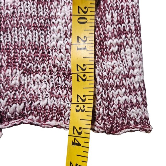 Michael Stars Burgundy Cream Knit Cardigan 1 Grunge, Coffeecore Americana Fall - Picture 12 of 14